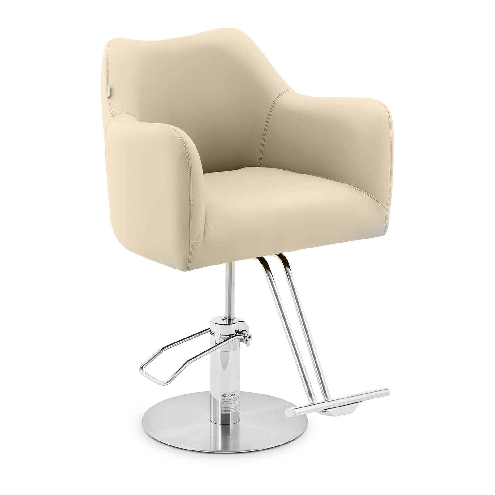 Салонен стол с подложка за крака - Бежово Тилбъри