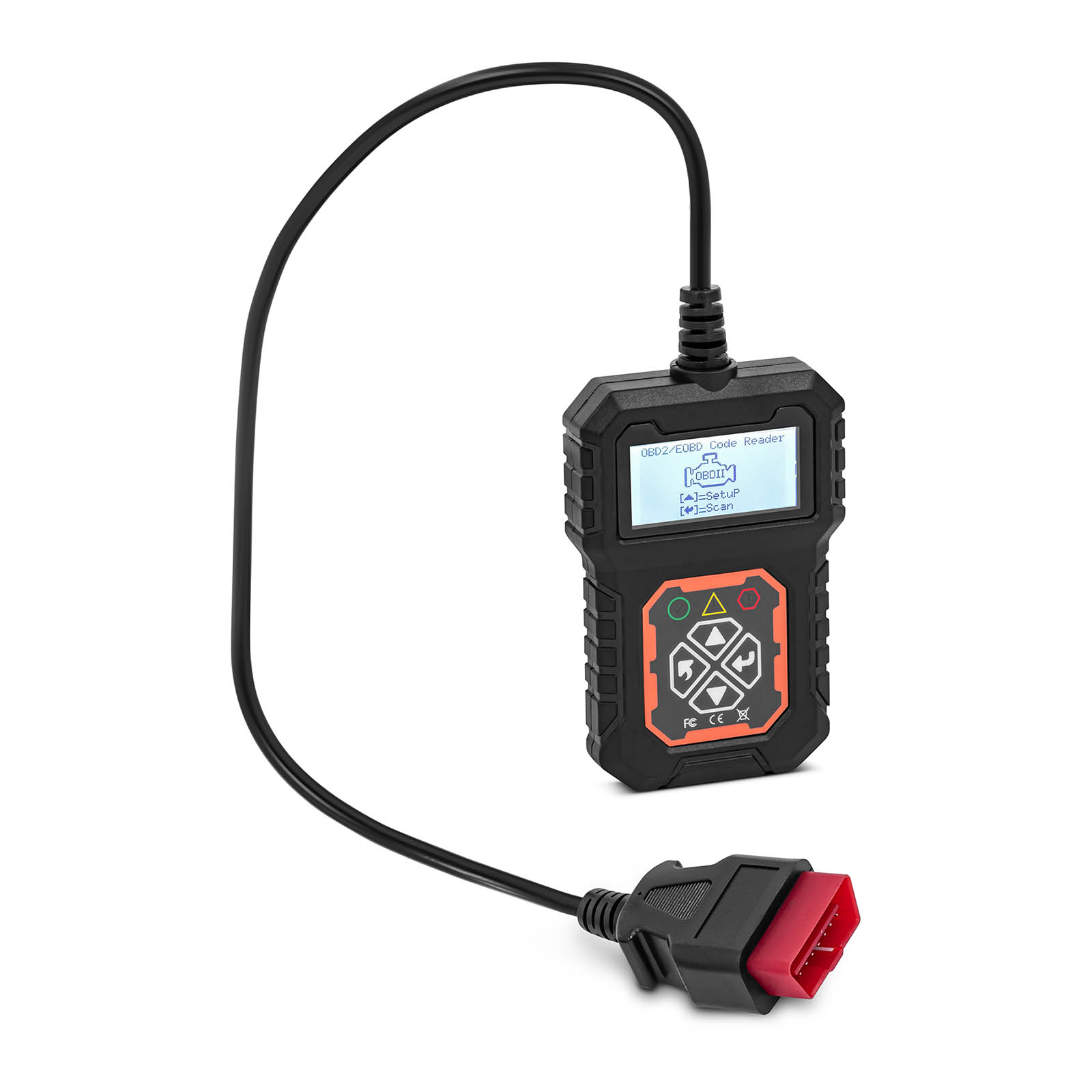 OBD2 диагностично устройство - 8 - 25 V - LCD - Кодове за грешки / VIN / ID / CVN