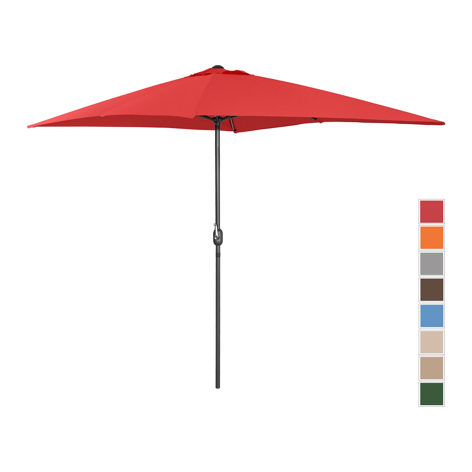 Голям чадър за открито - червен - правоъгълен - 200 х 300 см