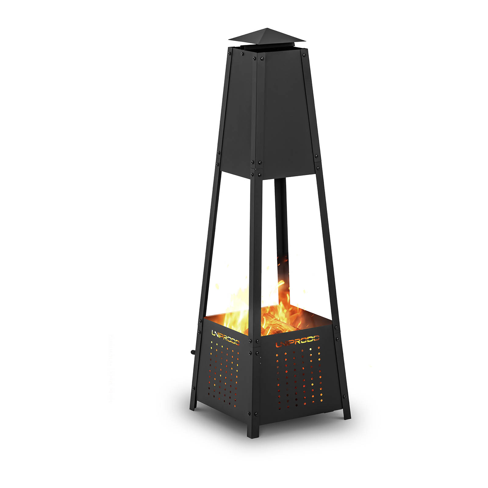 Огнена купа - 30 x 30 x 100 cm - пирамидален дизайн